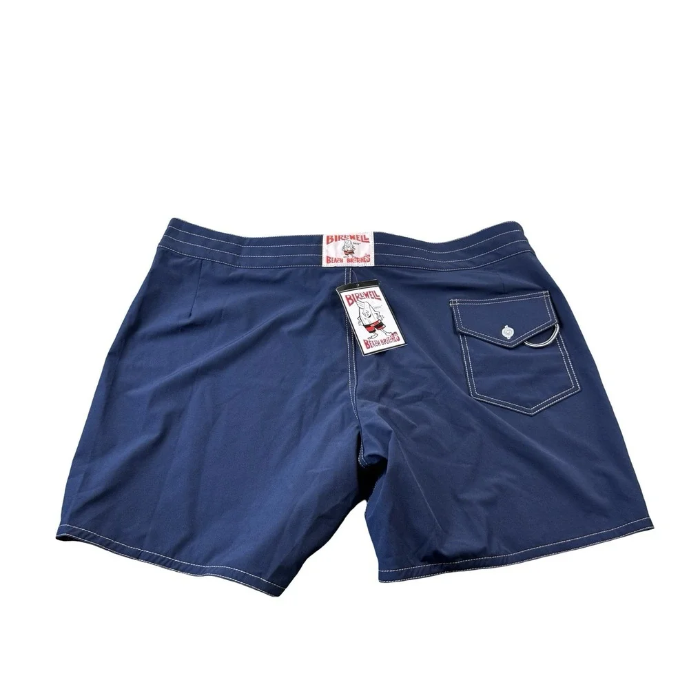 Birdwell Beach Britches Navy Blue Polyester Stretch Mens Board Short 41 NWT